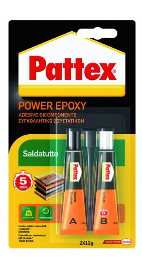 ADESIVI PATTEX POWER-EPOXY SALDATUTTO TUBETTO 6X2X11 ML