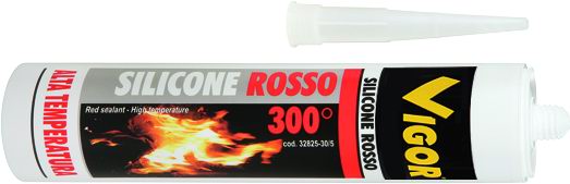 SILICONE VIGOR H.TEMPERATURE ROSSO 260 CARTUCCIA 300 ML