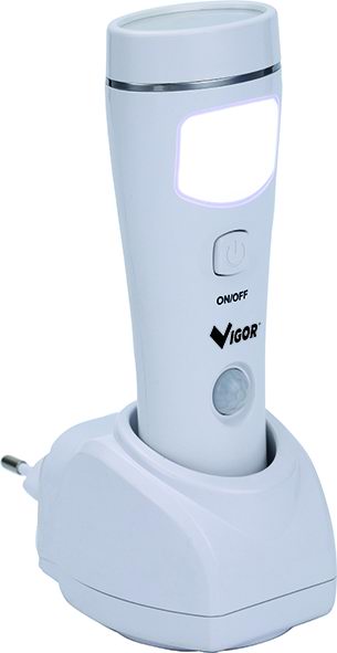 LAMPADE EMERGENZA VIGOR LEON LI-ION TORCIA 1COB+5LED