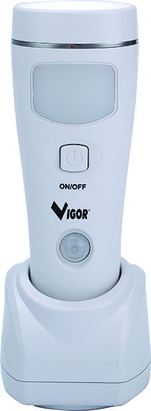 LAMPADE EMERGENZA VIGOR LEON LI-ION TORCIA 1COB+5LED