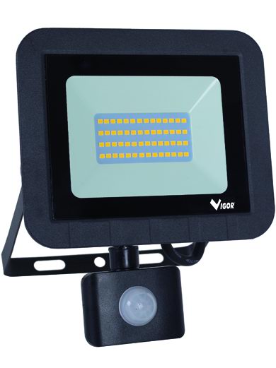 PROIETTORI LED VIGOR LUMY-50S NERO C/SENSORE L.NAT 50W 5700LM