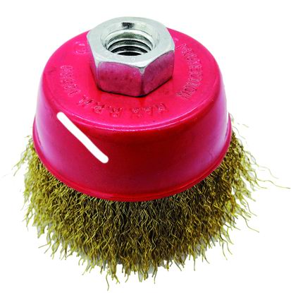 SPAZZOLE A TAZZA FILI ONDULATI FILETTO M14 – SPAZZOLE PER SMERIGLIATRICE ANGOLARE
