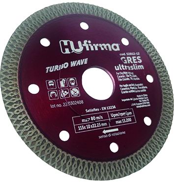 DISCHI DIAMANTATI C.CONTINUA HUFIRMA GRES ROSSO DIA.115 MM