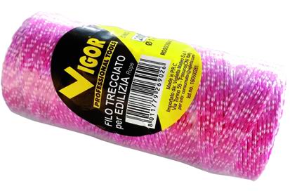 FILO EDILIZIA TRECCIATO VIGOR ROSSO/BIANCO 200 M 1,8 MM