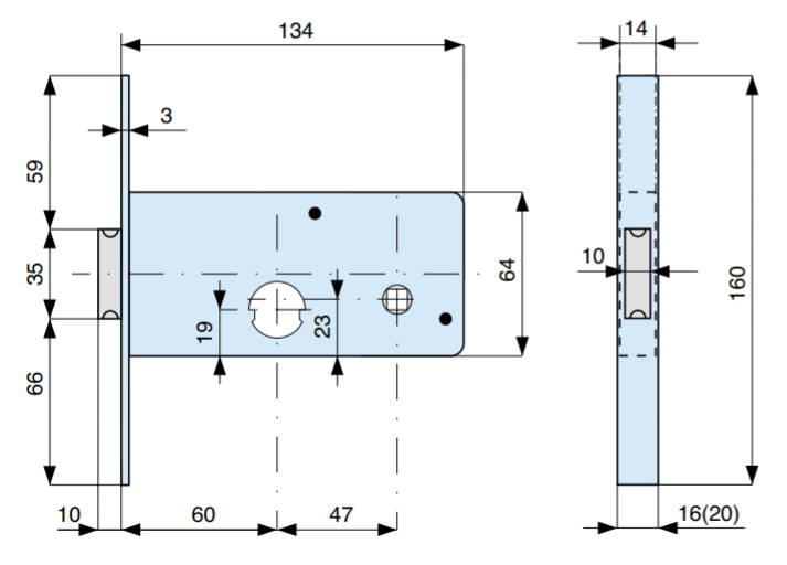 Serratura per infilare fasce MG 805602