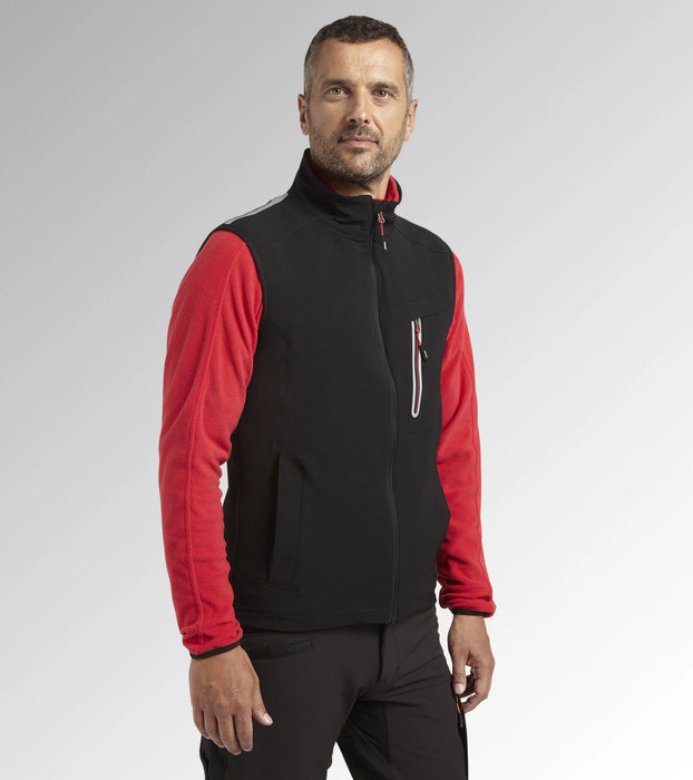 GILET DA LAVORO VEST CARBON TECH BLACK GILET TECNICO MULTITASCHE RESISTENTE