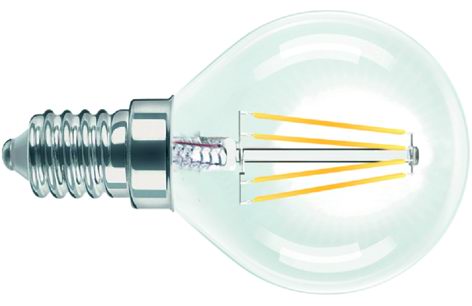 Lampadina LED a filamento luce calda E14 4 watt