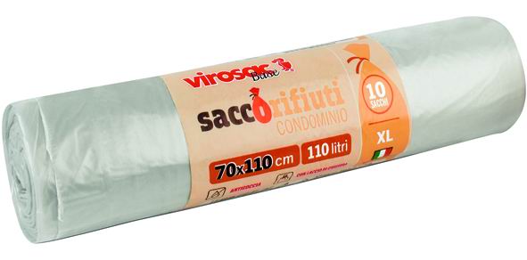 Sacchi per immondizia Virosac 70x110cm 10 pz